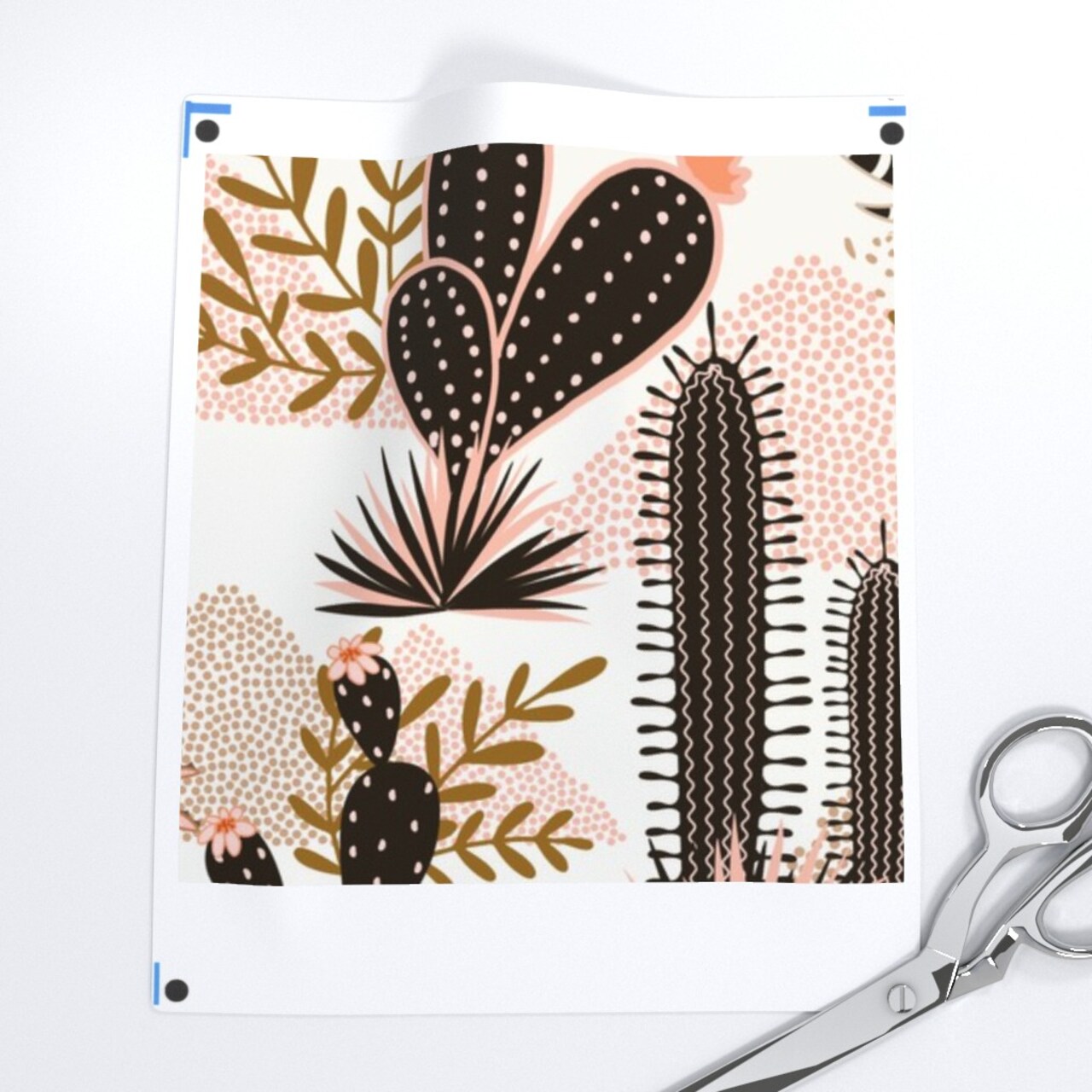 Southwestern Cacti Modern Rustic Country Western Style Down Home Cowboy Cowgirl Custom Pre-pasted Wallpaper by Spoonflower Pre-Pasted Wallpaper 2FT Wide